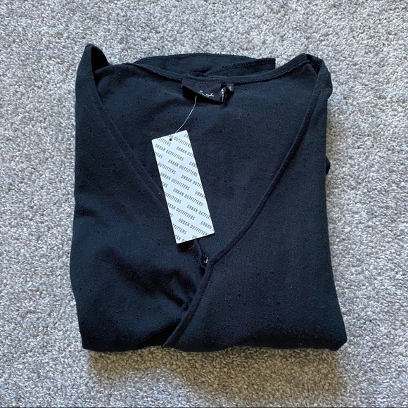 Out From Under Callie Draped Surplice Black Top - Picture 12 of 12